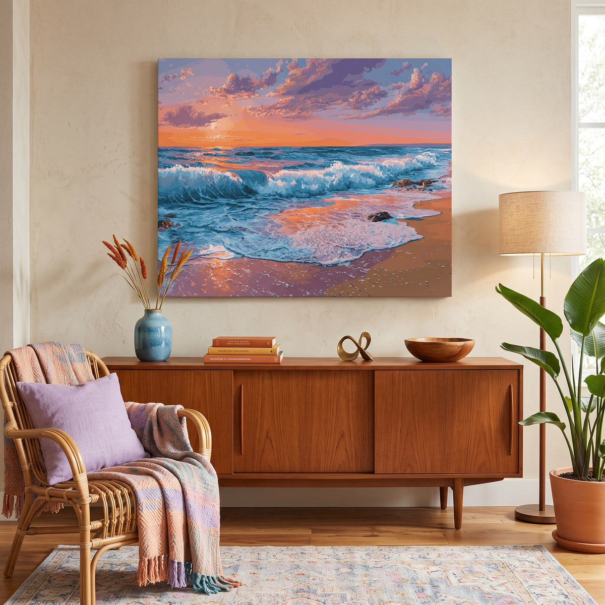 Pink Sunset Paint-by-Numbers Kit – Maison Artsen