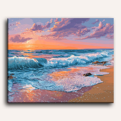 Pink Sunset Paint-by-Numbers Kit – Maison Artsen