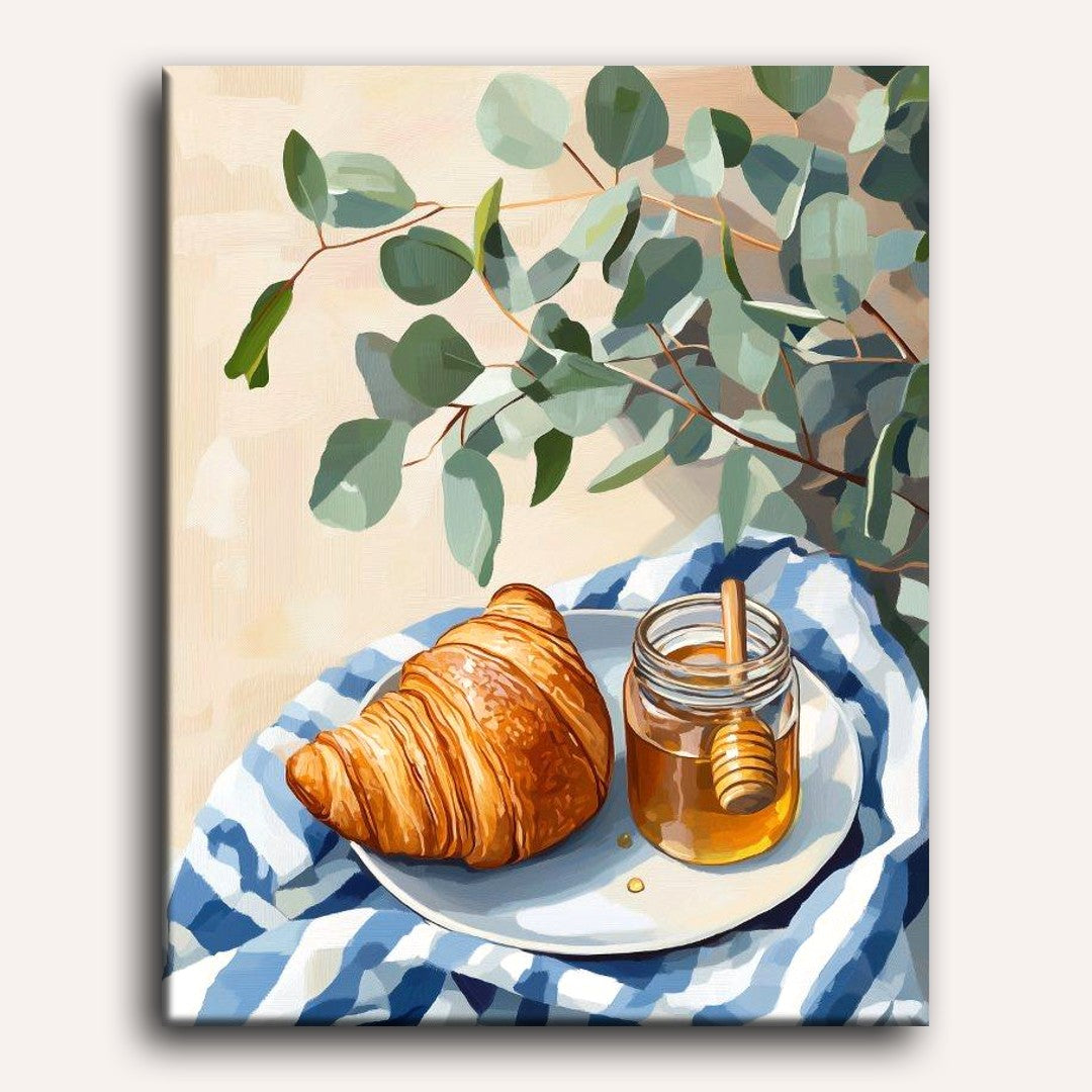 Golden Croissant Paint-by-Numbers Kit – Maison Artsen