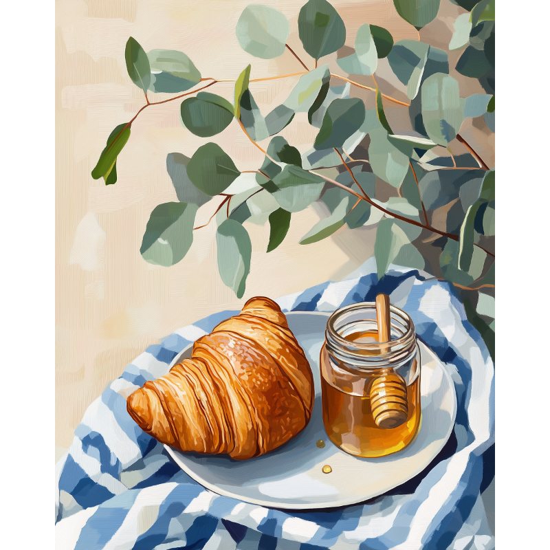 Golden Croissant Paint-by-Numbers Kit – Maison Artsen