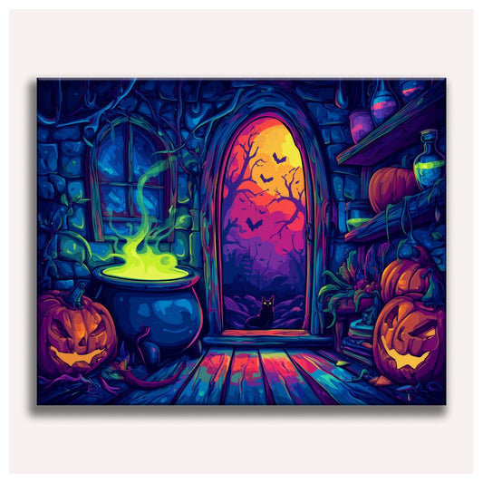 Witch's Kitchen paint by numbers for adults, Maison Artsen