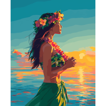 Danseuse de Hula - Peinture par numéro Maison Artsen