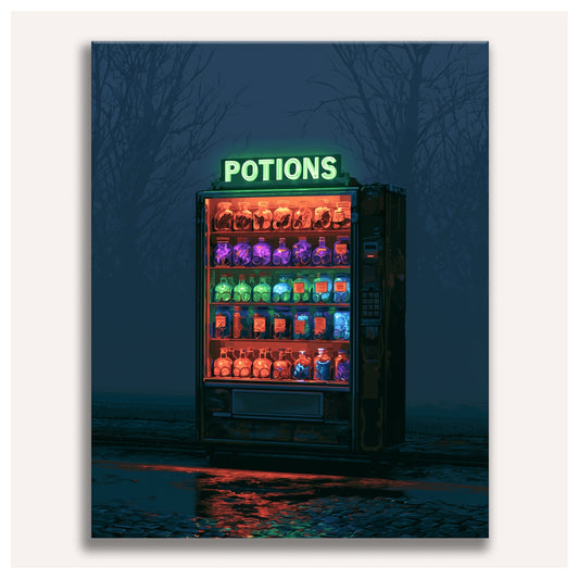 Potion Vending Machine paint by numbers for adults, Maison Artsen