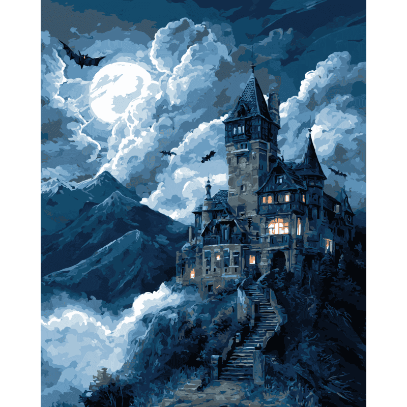 Dracula's Mansion Paint-by-Numbers Kit – Maison Artsen