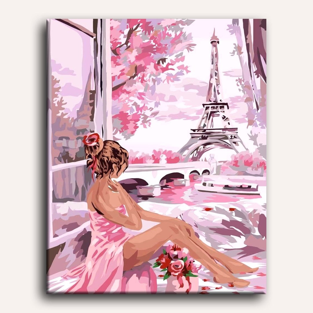 Peinture par numéro adulte Rêve de Roses, visuel complet du design sur toile — Maison Artsen