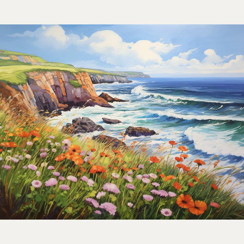Cliffs in Bloom Paint-by-Numbers Kit – Maison Artsen