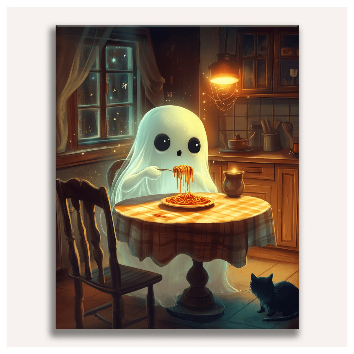 Hungry Ghost paint by numbers for adults, Maison Artsen