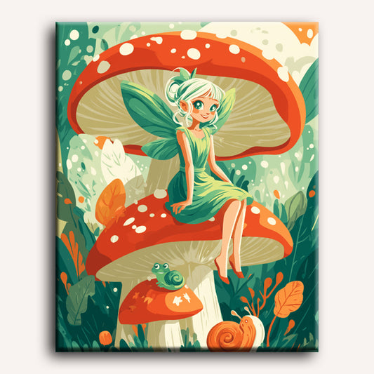 Mushroom Fairy Paint-by-Numbers Kit – Maison Artsen