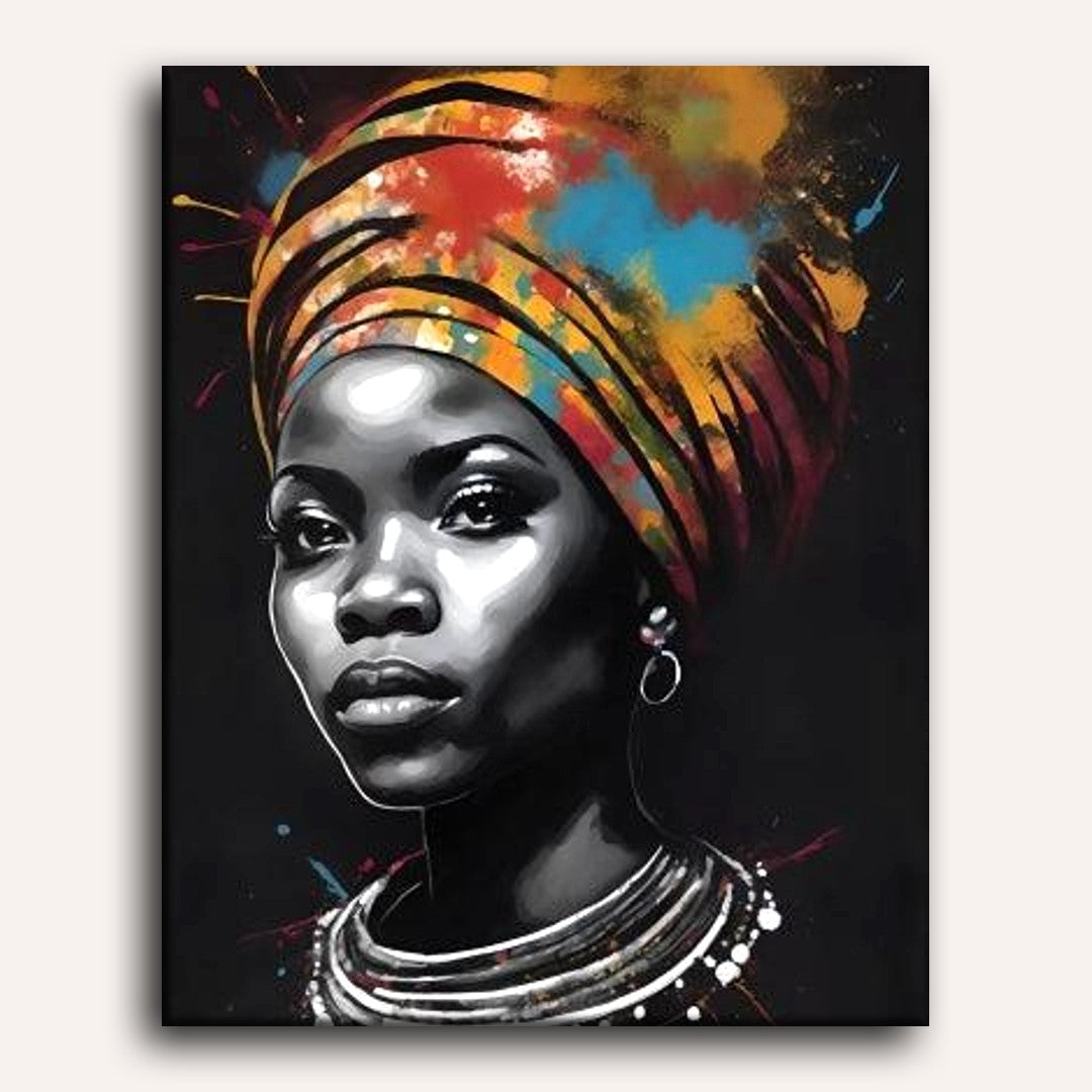 African Woman Paint-by-Numbers Kit – Maison Artsen
