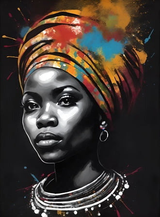 African Woman Paint-by-Numbers Kit – Maison Artsen