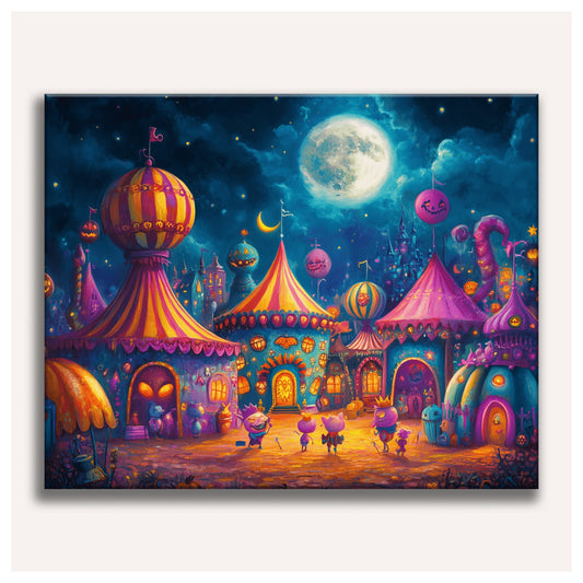 Monster Funfair paint by numbers for adults, Maison Artsen