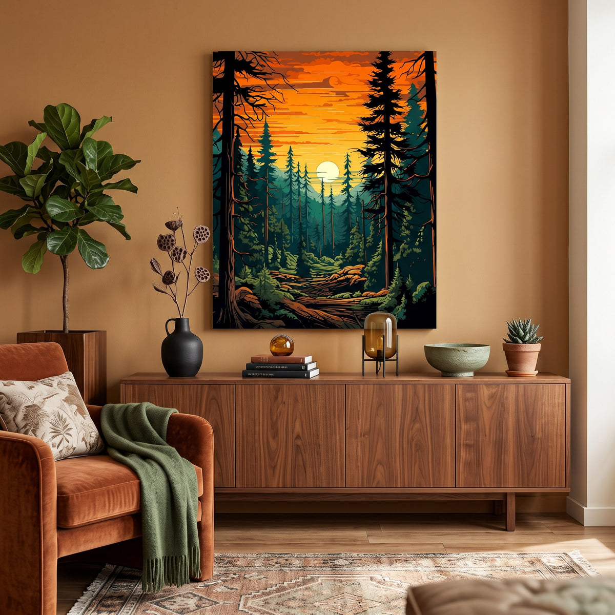 Forest at Dusk Paint-by-Numbers Kit – Maison Artsen