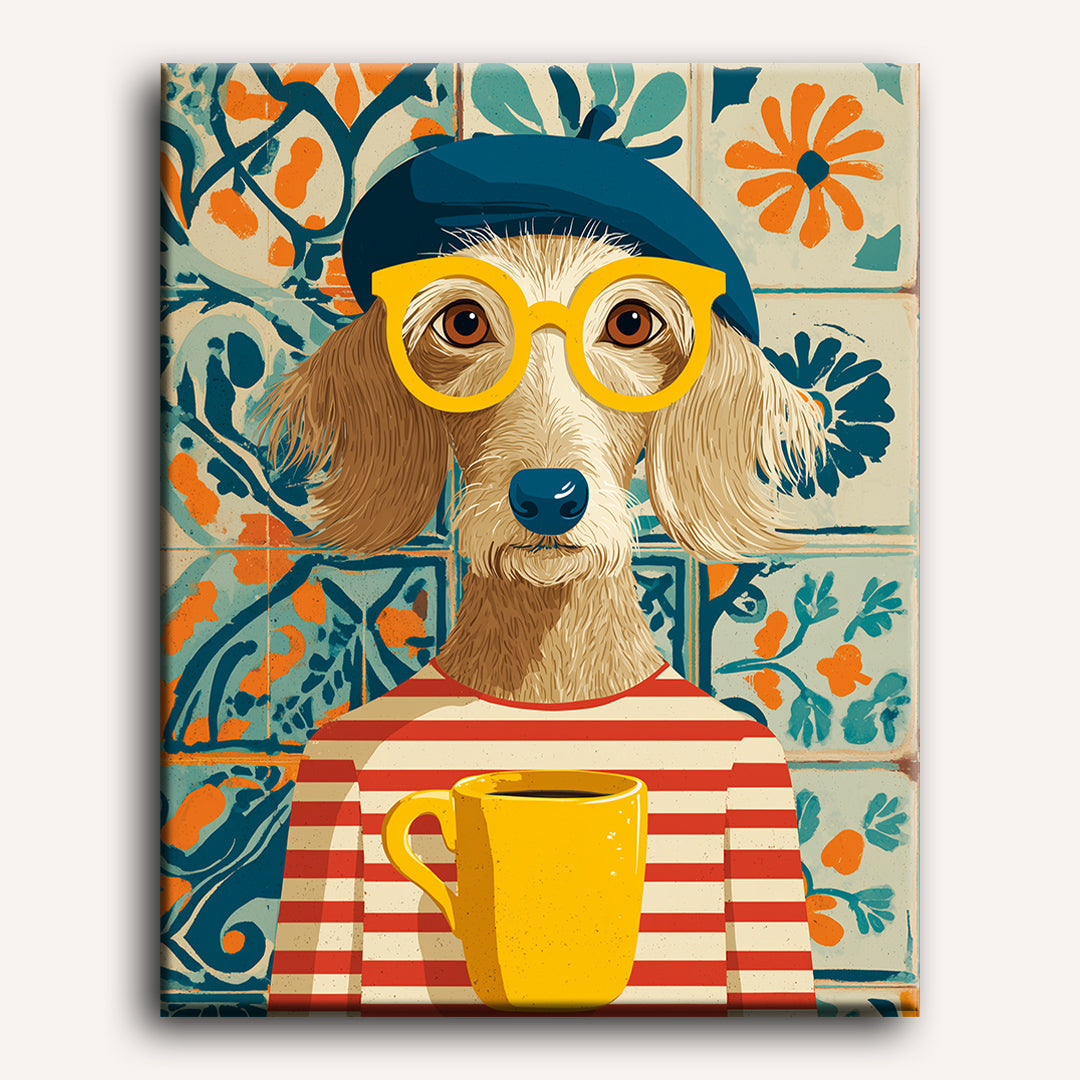 Parisian-Style Dog Paint-by-Numbers Kit – Maison Artsen