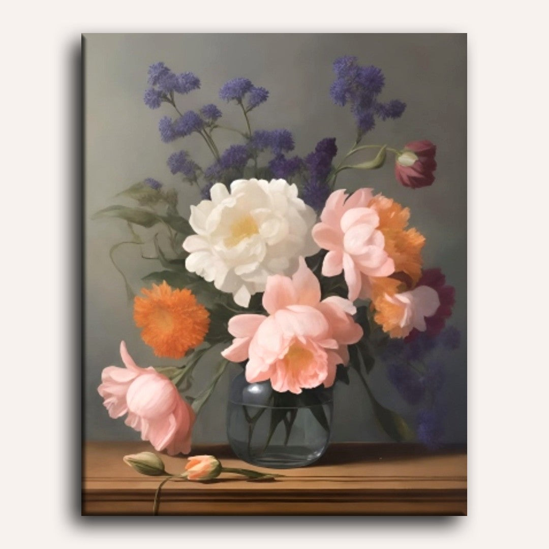 Fresh Flowers in a Vase Paint-by-Numbers Kit – Maison Artsen