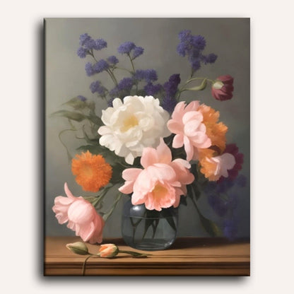 Fresh Flowers in a Vase Paint-by-Numbers Kit – Maison Artsen
