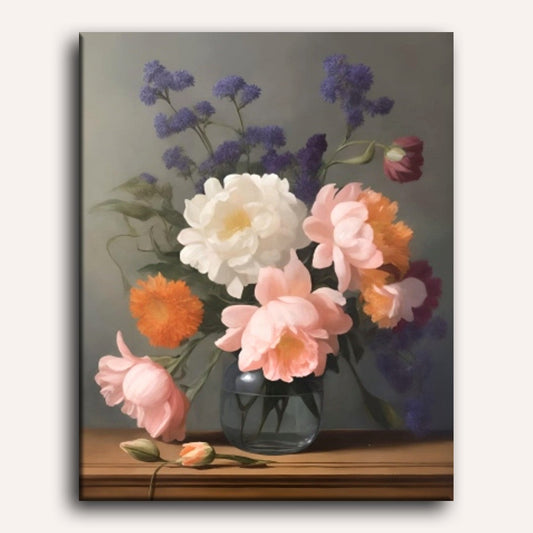 Fresh Flowers in a Vase Paint-by-Numbers Kit – Maison Artsen
