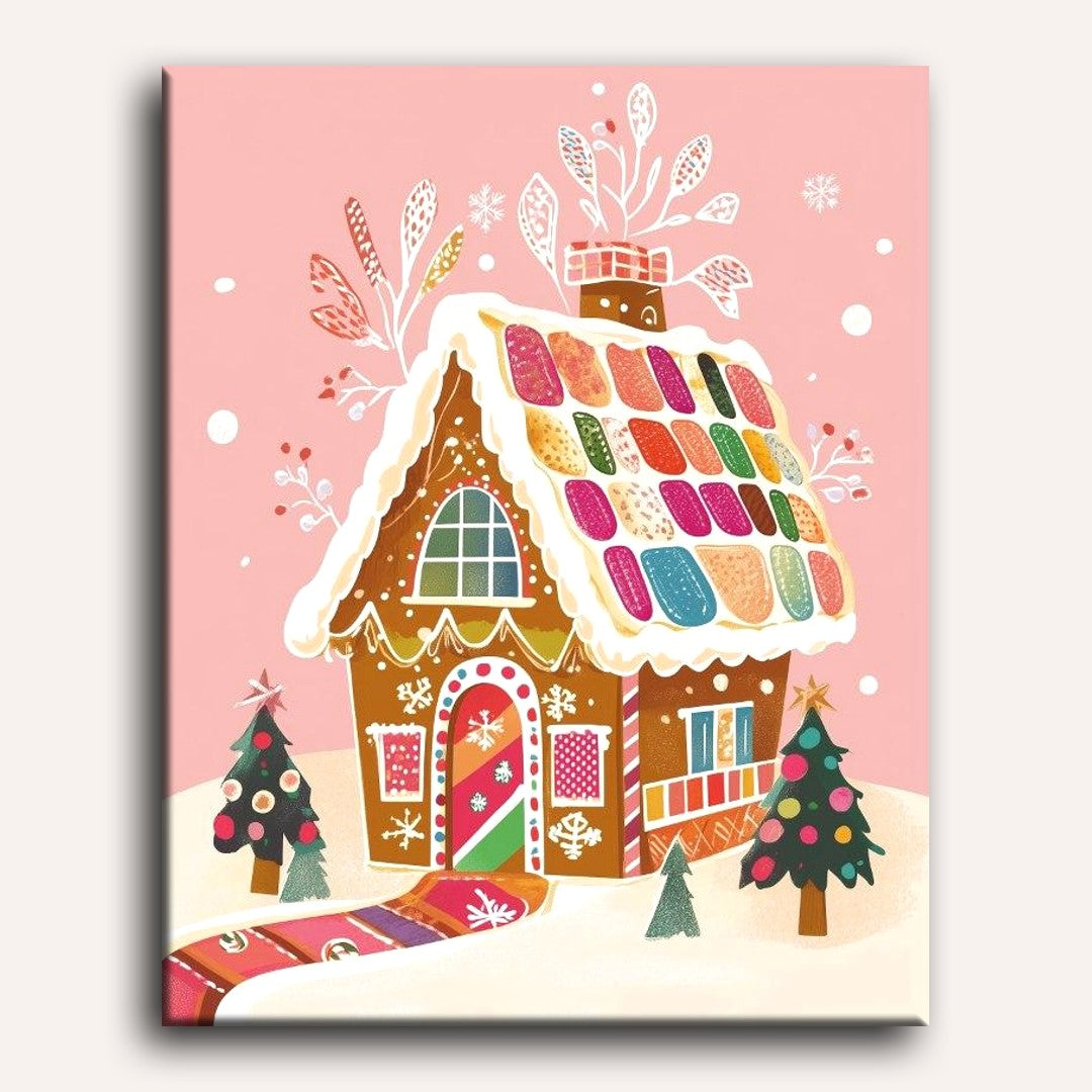 Gingerbread House Paint-by-Numbers Kit – Maison Artsen