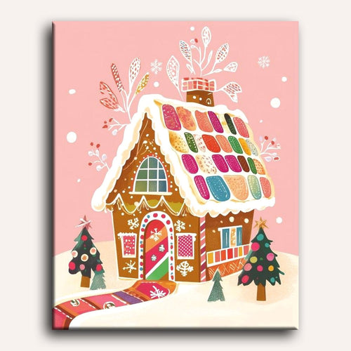 Gingerbread House Paint-by-Numbers Kit – Maison Artsen