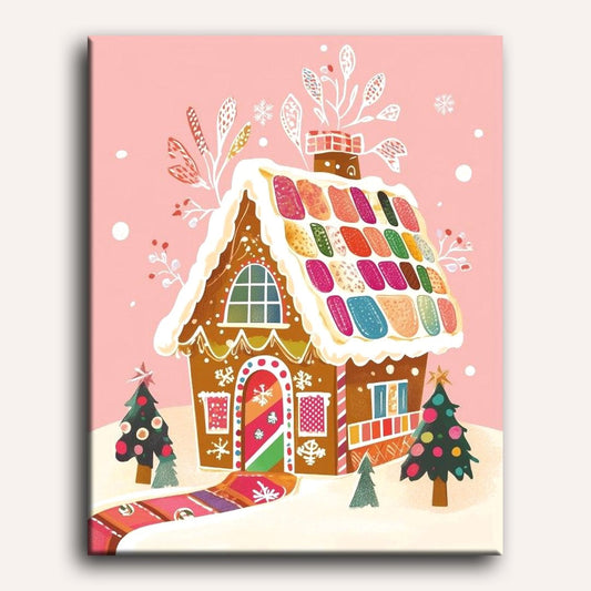Gingerbread House Paint-by-Numbers Kit – Maison Artsen