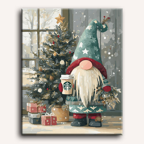 Festive Gnome Paint-by-Numbers Kit – Maison Artsen