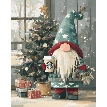 Festive Gnome Paint-by-Numbers Kit – Maison Artsen