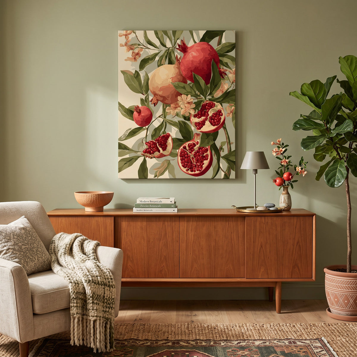 Pomegranates in Bloom Paint-by-Numbers Kit – Maison Artsen