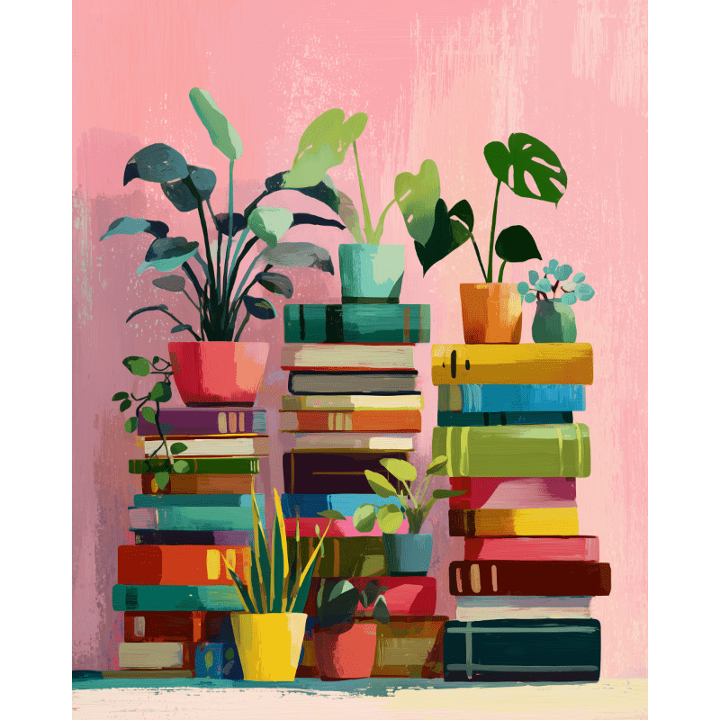 Histoires de Livres - Tableau peinture par numéro
