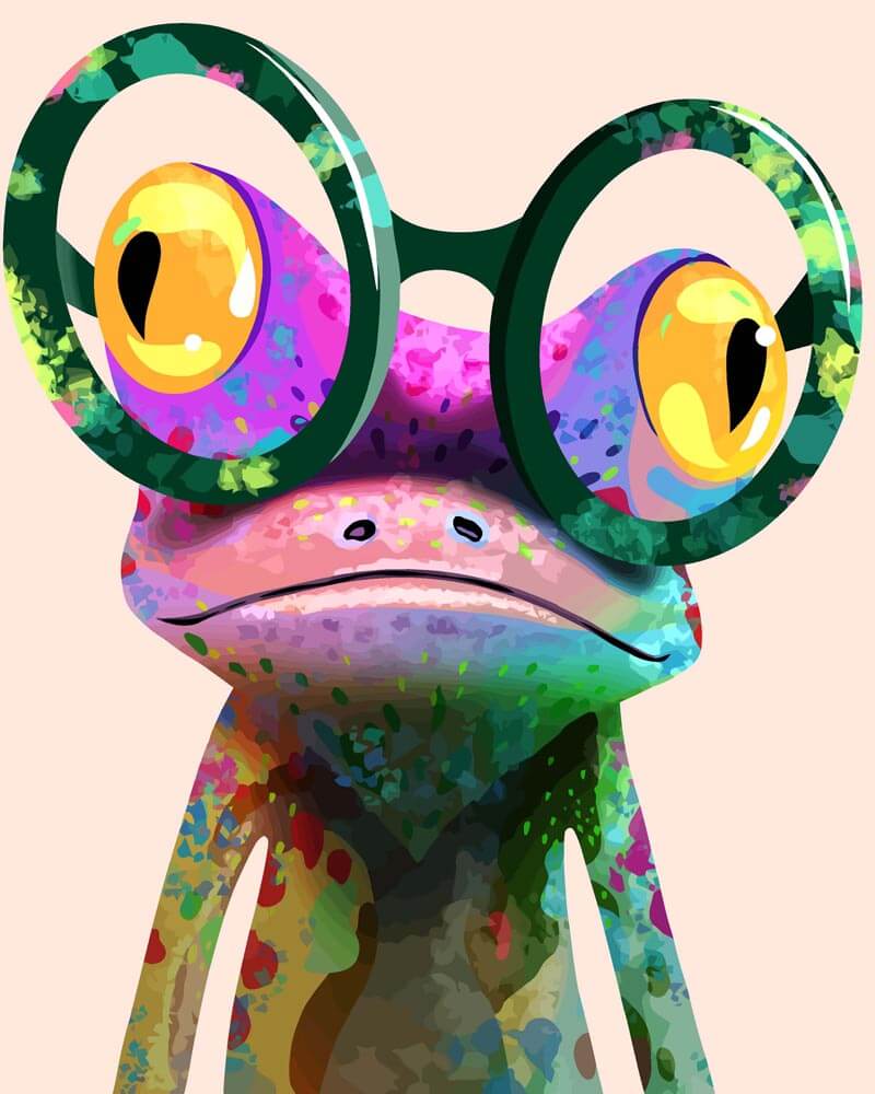 Happy Frog Paint-by-Numbers Kit – Maison Artsen
