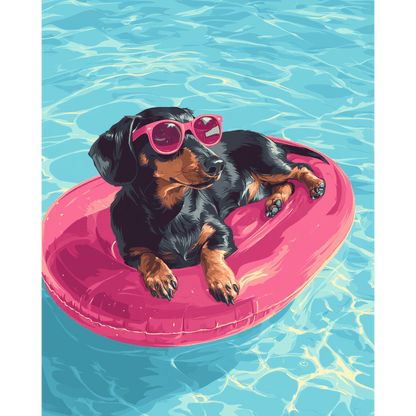 Hot-dog Girly - Tableau peinture par numéro