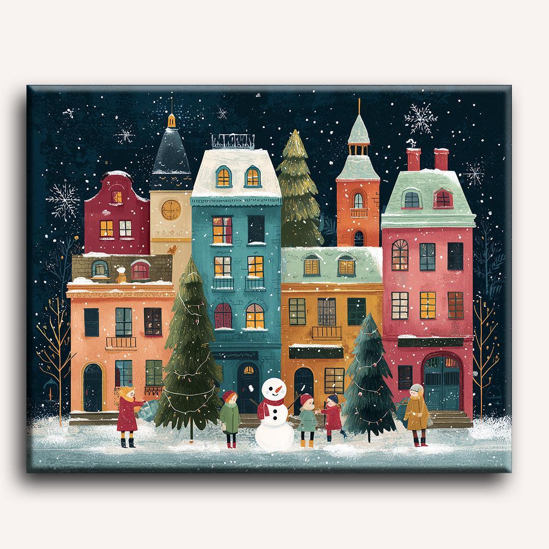 Snowy Games Paint-by-Numbers Kit – Maison Artsen