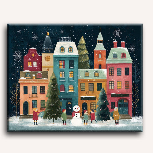 Snowy Games Paint-by-Numbers Kit – Maison Artsen