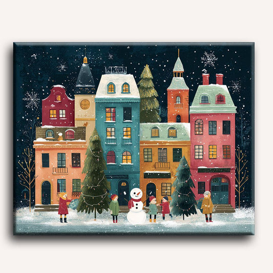 Snowy Games Paint-by-Numbers Kit – Maison Artsen