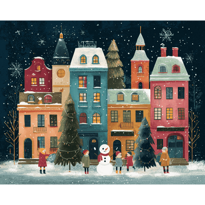 Snowy Games Paint-by-Numbers Kit – Maison Artsen