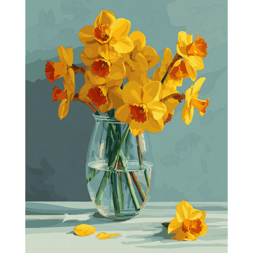 Jonquilles en Lumière - Peinture par numéro Maison Artsen