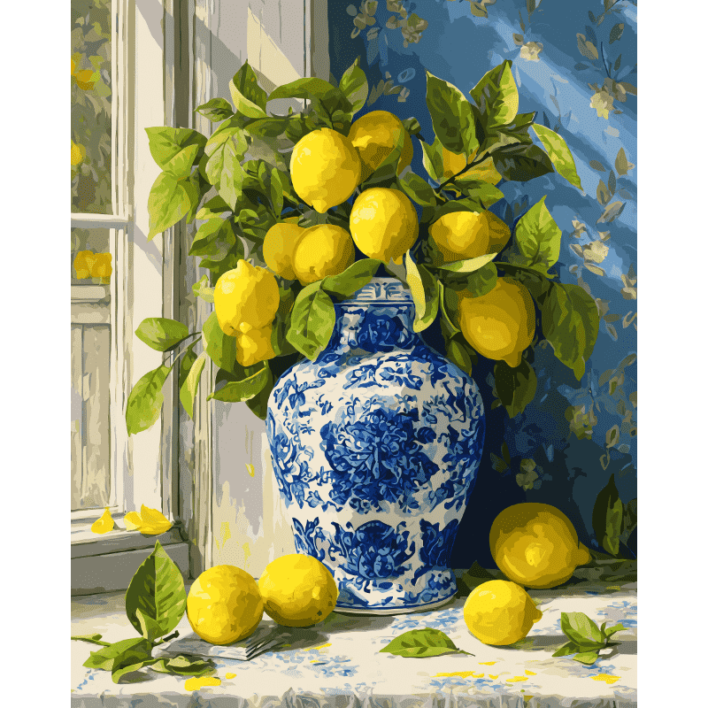 Bouquet de Citrons - Tableau peinture par numéro