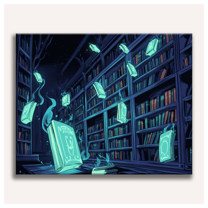 Flying Books paint by numbers for adults, Maison Artsen