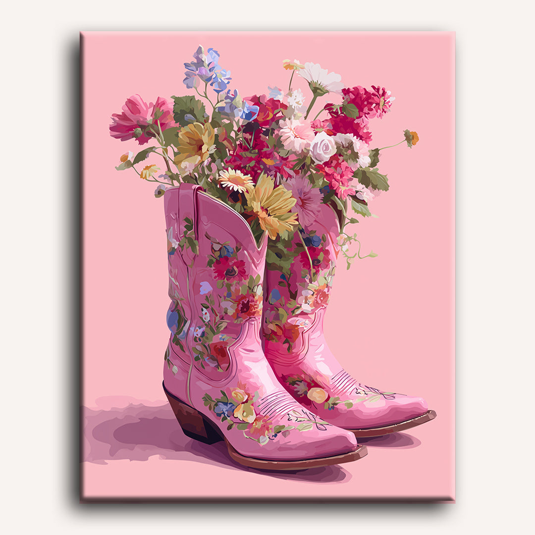 Flowered Boots Paint-by-Numbers Kit – Maison Artsen