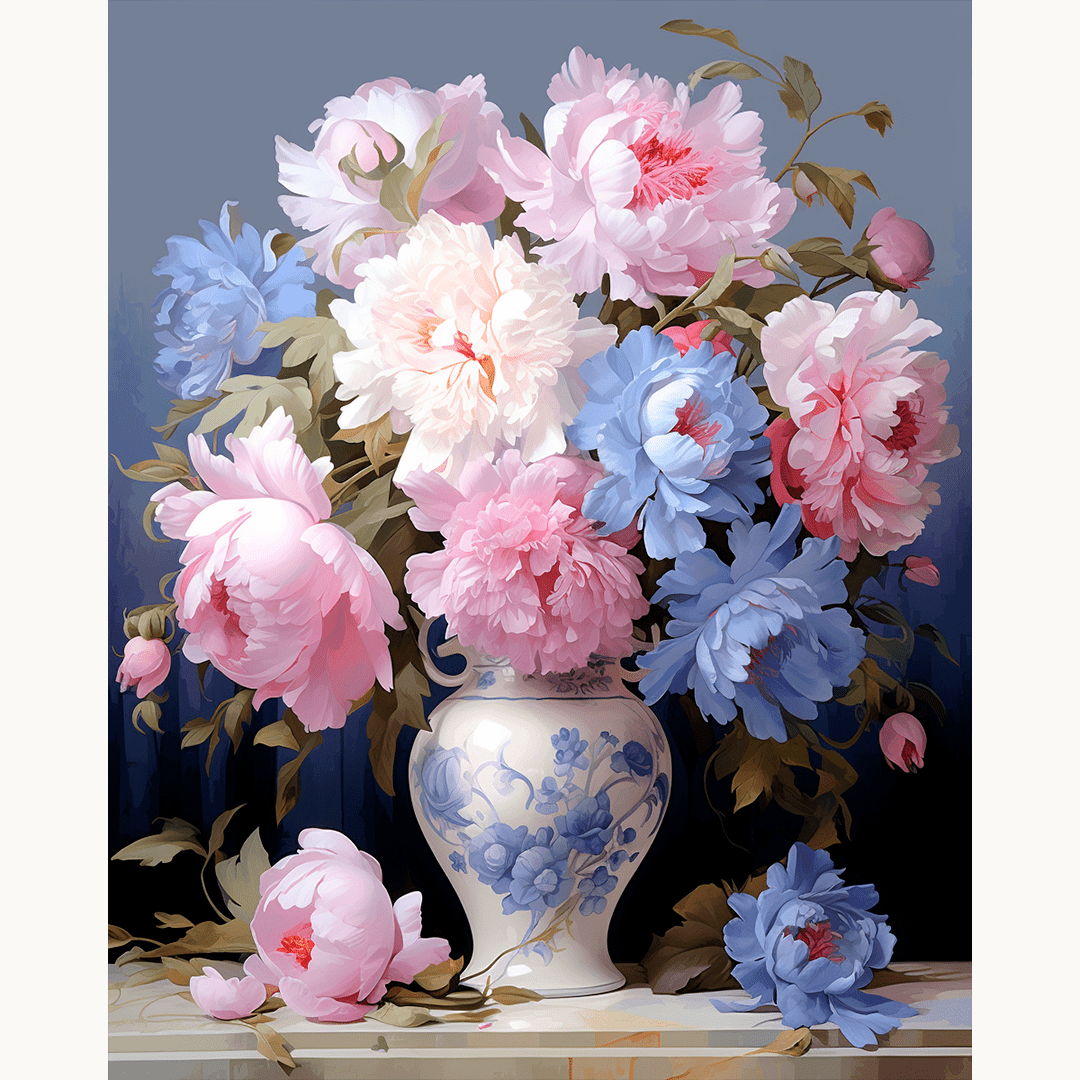 Peinture par numéro Bouquet opulent - Toile sur châssis - Maison Artsen