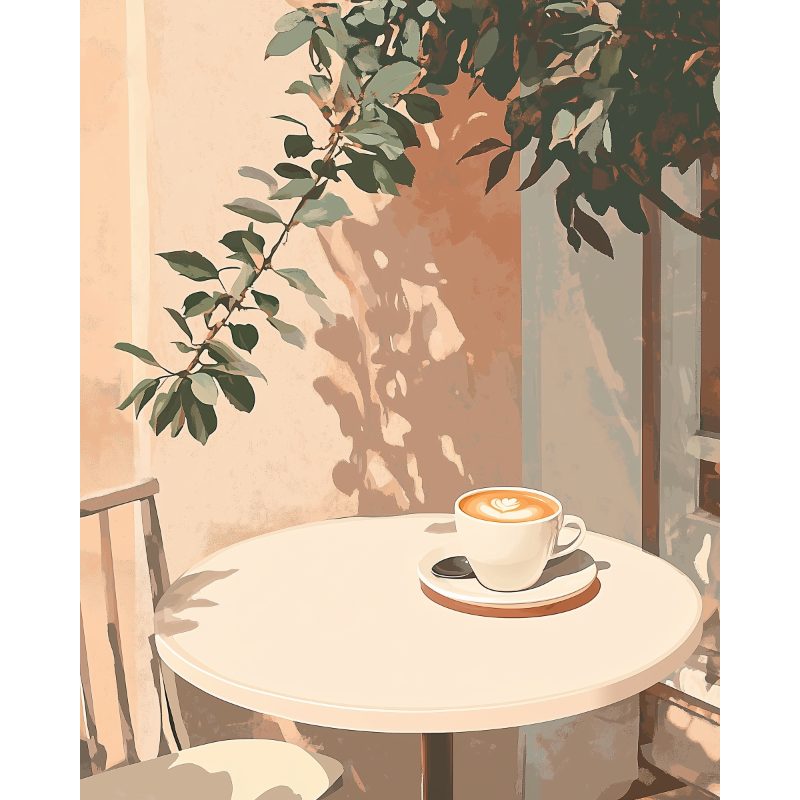 Morning Coffee Paint-by-Numbers Kit – Maison Artsen