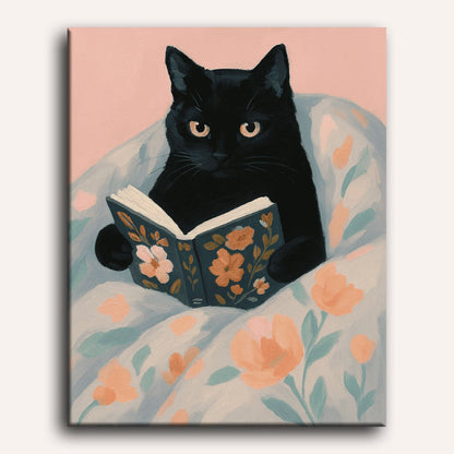 Reading Cat Paint-by-Numbers Kit – Maison Artsen