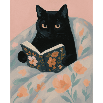 Reading Cat Paint-by-Numbers Kit – Maison Artsen