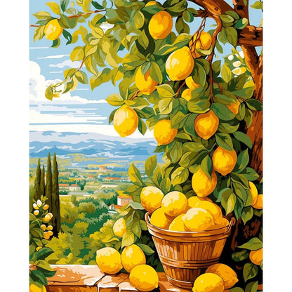 Peinture par numéro Citronnier avec vue - Maison Artsen