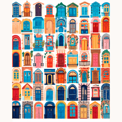 Peinture par numéro Collection de portes - Toile sur châssis - Maison Artsen
