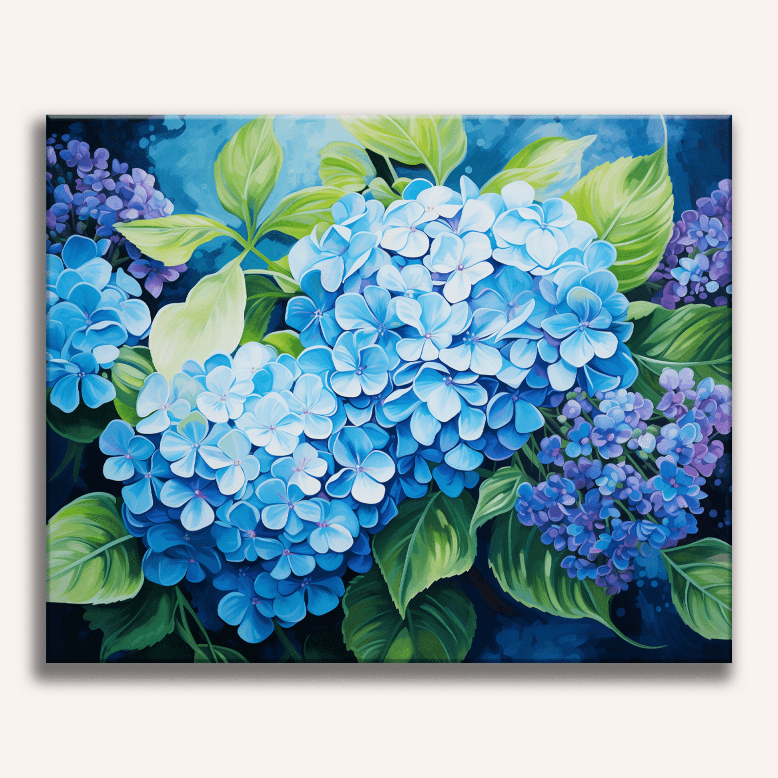 Peinture par numéro Hortensia bleu - Maison Artsen