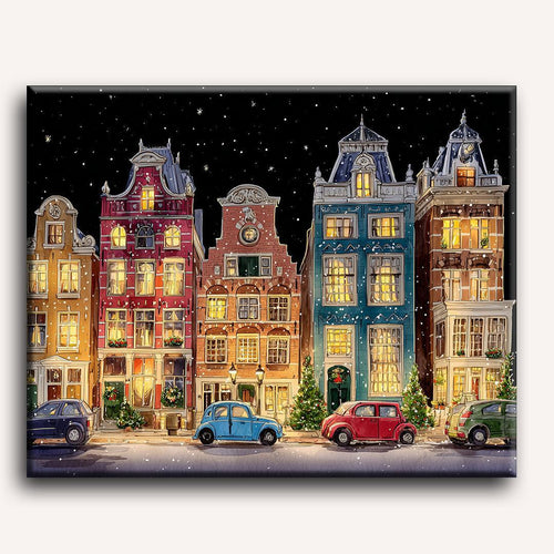 Christmas in Amsterdam Paint-by-Numbers Kit – Maison Artsen