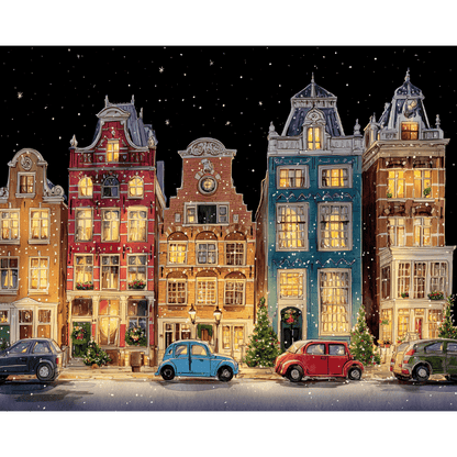 Christmas in Amsterdam Paint-by-Numbers Kit – Maison Artsen