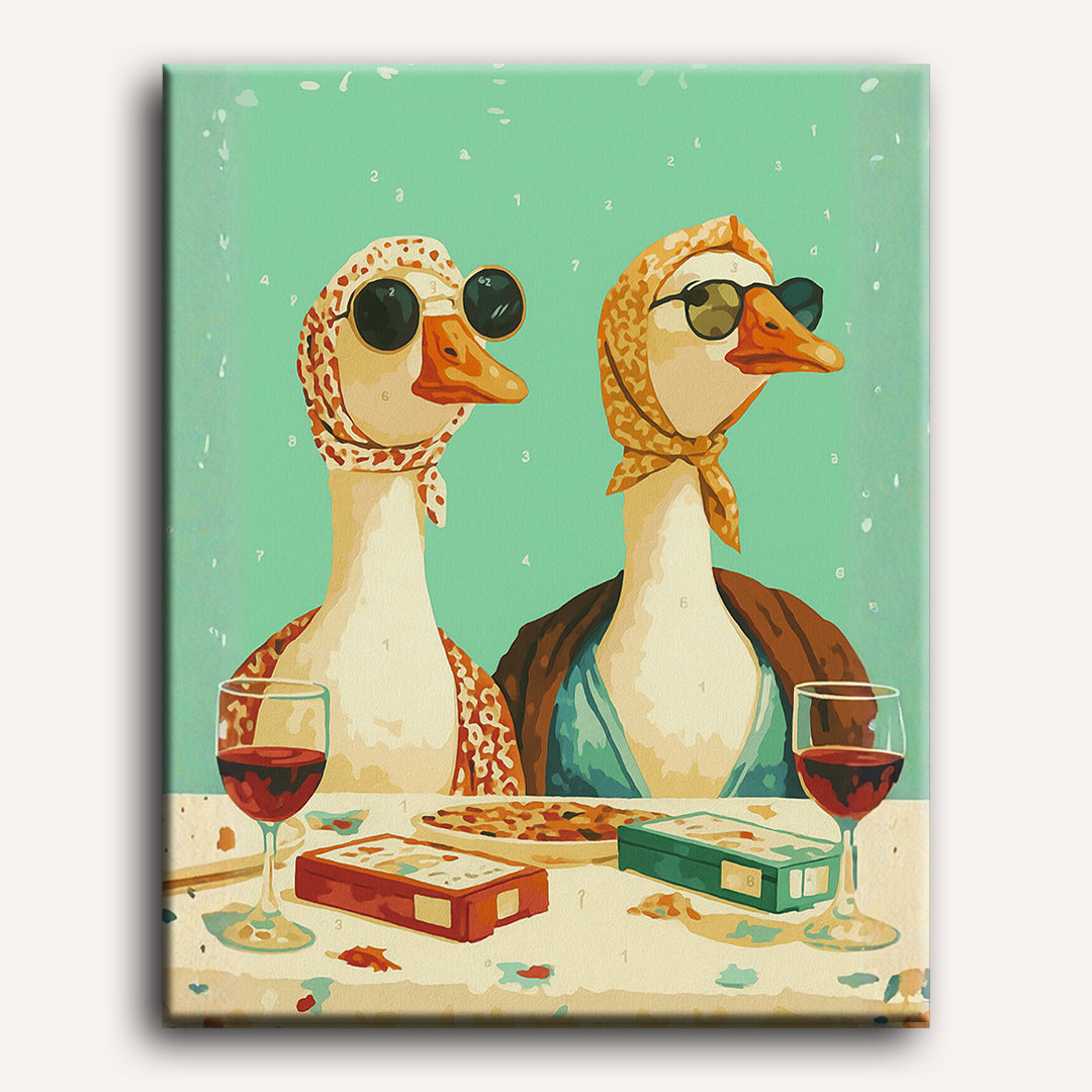 Gossiping Geese Paint-by-Numbers Kit – Maison Artsen