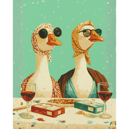 Gossiping Geese Paint-by-Numbers Kit – Maison Artsen