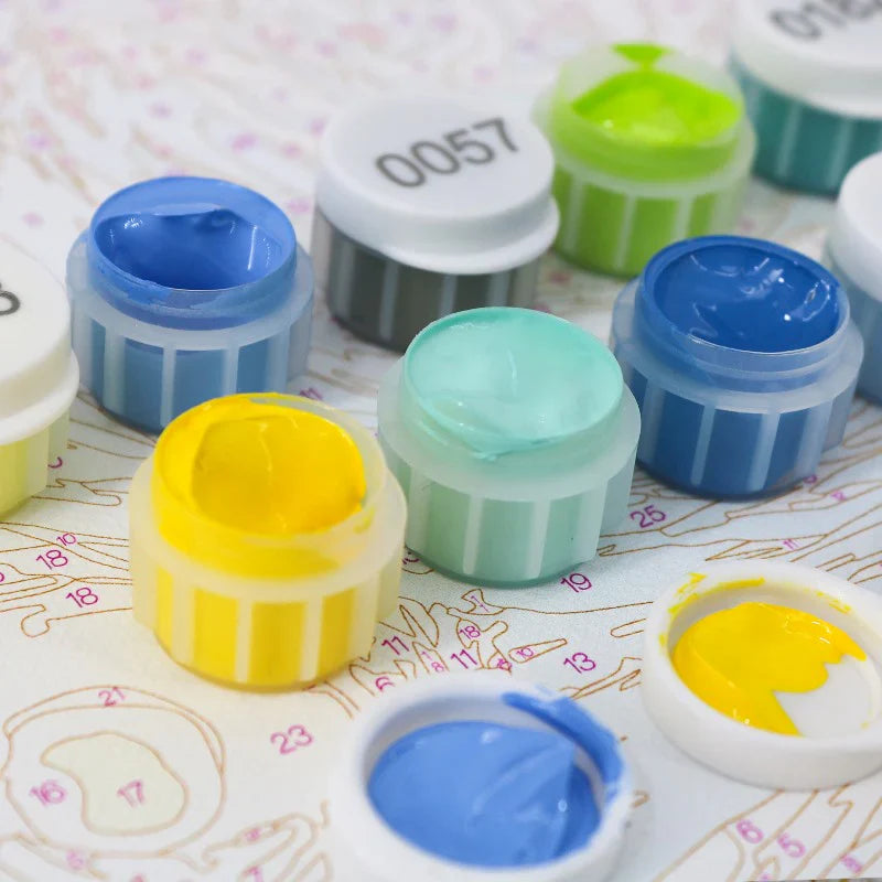 Pots de peinture acrylique - Kit peinture par numéro Maison Artsen