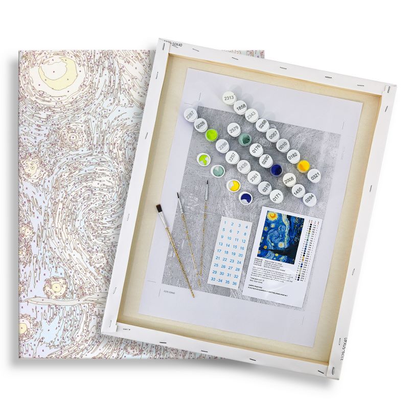 Peinture par numéro – Kit complet avec toile tendue sur châssis en bois – Maison Artsen